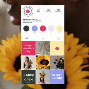 instagram feed Identité de marque branding logo moderne fleuriste